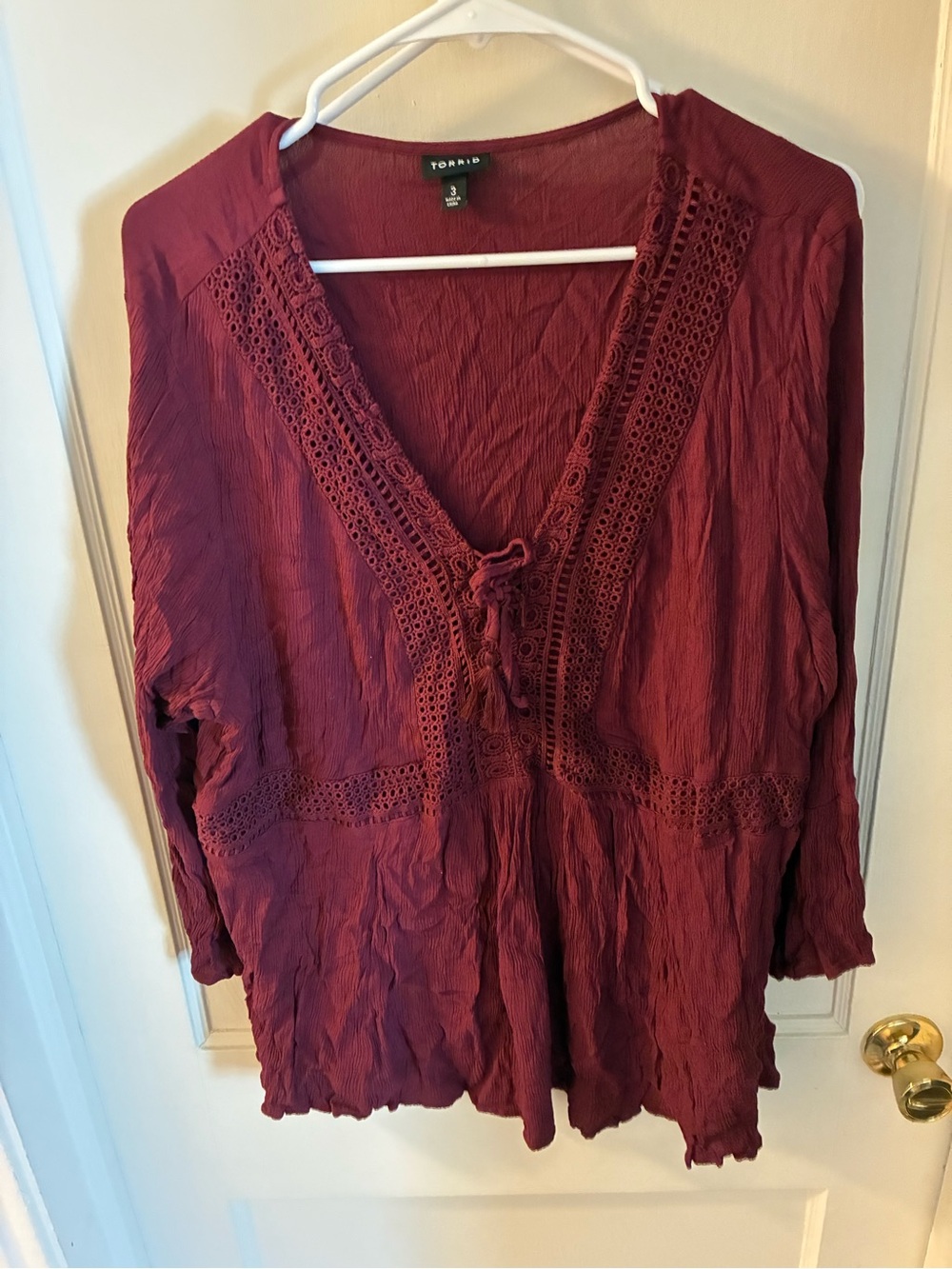 Torrid peasant top blouse 3x